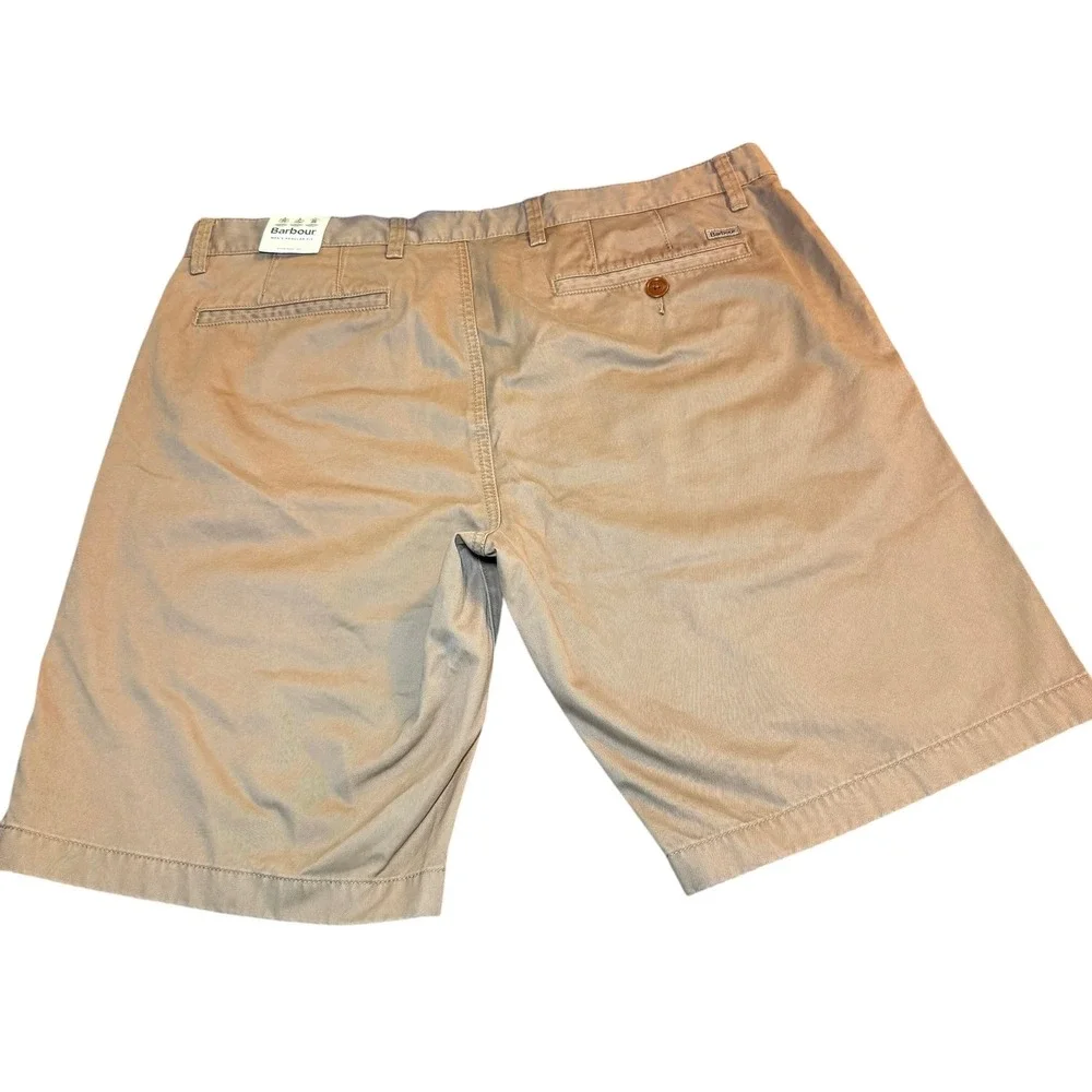 Barbour City Neuston Shorts Mens 38 Stone Tan Cotton Regular Fit NWT 10 Inseam